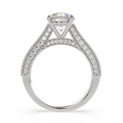 Martina Round Cut Pave Engagement Ring Setting - Nivetta